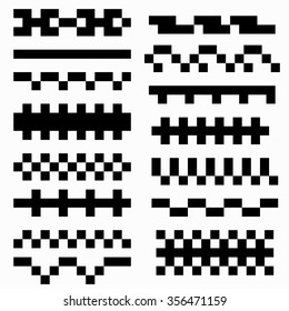 pixel monochrome abstract symbols