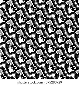 pixel monochrome beautiful seamless pattern vector illustration