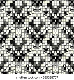 pixel monochrome beautiful seamless pattern vector illustration