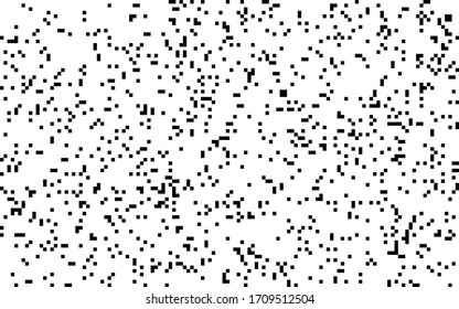 Pixel monochrome seamless, noise. Lots of black little squares. Vector illustration background.