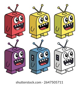 Pixel Monster Arcade Mascots – Color Retro Vector Pack