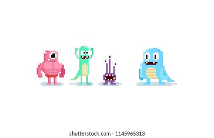 Pixel Monster Character.halloween.8bit.