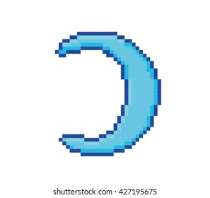 Pixel Moon Illustration