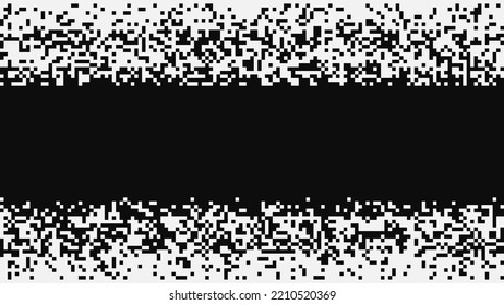 Pixel mosaic background. Black and white geometric background. Vector template design