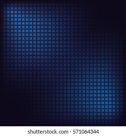 Pixel mosaic background. Blue squares. Digital backdrop. Vector illustration.