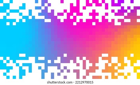 Pixel mosaic background. Colorful geometric background. Vector template design