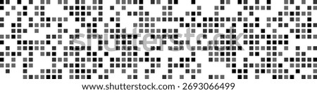 Pixel mosaic background, cube dots pattern. Digital vector square dot gradient with halftone effect, grid fade geometric, pixel art bg