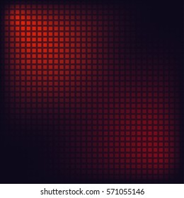 Pixel mosaic background. Red and blue squares. Digital backdrop. Vector illustration.