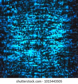 pixel mosaic dark blue. poster squares abstract black and blue. aqua background pattern for design. azure grunge texture. halftone effect. eps10 vector illustration.