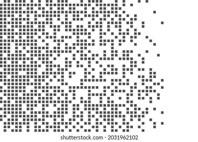 Pixel mosaic. Pixel decay illustration. Falling pixels. Abstract background.
