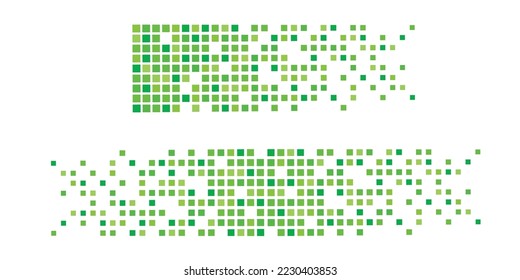 Pixel mosaic. Pixel decay illustration. Falling pixels. Abstract background.