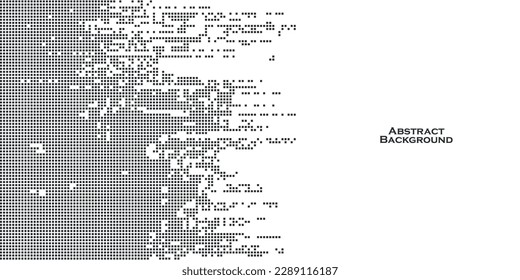 Pixel mosaic. Pixel decay illustration. Falling pixels. Abstract background.