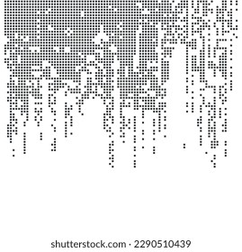 Mosaico de píxeles. Ilustración de caries de píxeles. Píxeles que caen. Antecedentes abstractos.