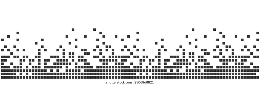 Mosaico de píxeles. Ilustración de caries de píxeles. Píxeles que caen. Antecedentes abstractos.
