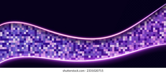 Pixel mosaic. Pixel decay illustration. Falling pixels. Abstract background.