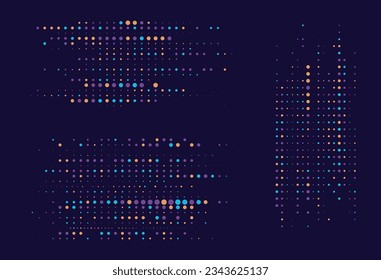 Pixel mosaic. Pixel decay illustration. Falling pixels. Abstract background.