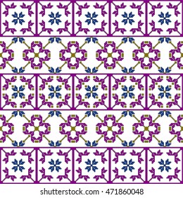 pixel mosaic in the form of an abstract floral pattern. vector illustration. for fashion design, textile, home of embroidery