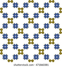 pixel mosaic in the form of an abstract floral pattern. seamless texture. vector illustration. for fashion design, textile, home of embroidery