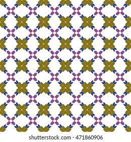 pixel mosaic in the form of an abstract floral pattern. seamless texture. vector illustration. for fashion design, textile, home of embroidery