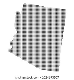 Pixel mosaic Map of Arizona on white background. for your web site design map logo, app, ui, Travel vector illustration eps10.