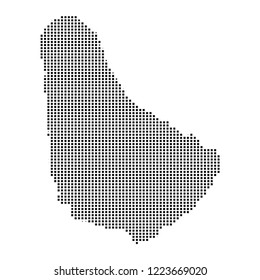 Pixel mosaic Map of Barbados on white background. for your web site design map logo, app, ui, Travel vector illustration eps10.