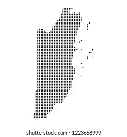 Pixel mosaic Map of Belize on white background. for your web site design map logo, app, ui, Travel vector illustration eps10.