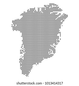 Pixel mosaic Map of Greenland on white background. for your web site design map logo, app, ui, Travel vector illustration eps10.
