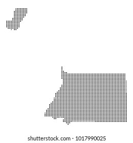 Pixel mosaic Map of Guinea on white background. for your web site design map logo, app, ui, Travel vector illustration eps10.