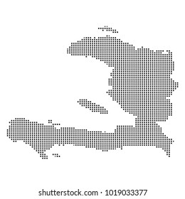 Pixel mosaic Map of Haiti on white background. for your web site design map logo, app, ui, Travel vector illustration eps10.