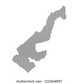 Pixel mosaic Map of Monaco on white background. for your web site design map logo, app, ui, Travel vector illustration eps10.