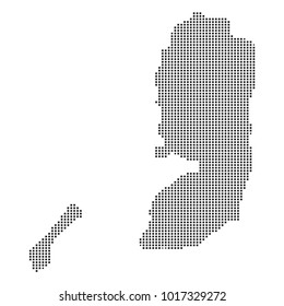 Pixel mosaic Map of Palestine on white background. for your web site design map logo, app, ui, Travel vector illustration eps10.