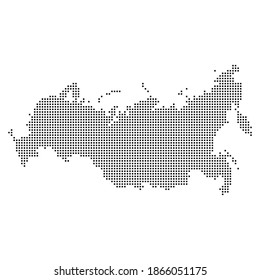 Pixel Mosaik Karte von Russland Königreich. Halftone Design. Vektorgrafik. EPS10.