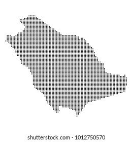 Pixel mosaic Map of Saudi Arabia on white background. for your web site design map logo, app, ui, Travel vector illustration eps10.