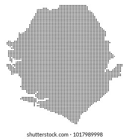 Pixel mosaic Map of Sierra Leone on white background. for your web site design map logo, app, ui, Travel vector illustration eps10.