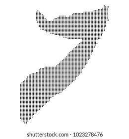 Pixel mosaic Map of Somalia on white background. for your web site design map logo, app, ui, Travel vector illustration eps10.