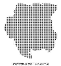 Pixel mosaic Map of Suriname on white background. for your web site design map logo, app, ui, Travel vector illustration eps10.