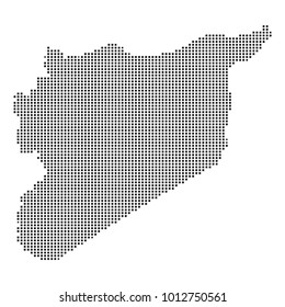 Pixel mosaic Map of Syria on white background. for your web site design map logo, app, ui, Travel vector illustration eps10.