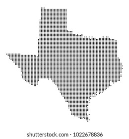 Pixel mosaic Map of Texas on white background. for your web site design map logo, app, ui, Travel vector illustration eps10.