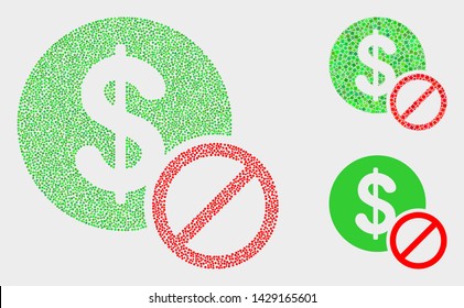 Pixel and mosaic priceless icons. Vector icon of priceless created with scattered circle elements. Other pictogram is created from elements.