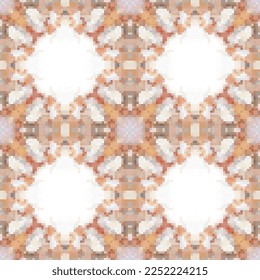 Diseño de patrones sin fisuras de mosaico de píxeles, Diseño textil de repetición. Impresión de tejido