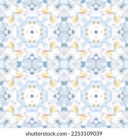 Pixel mosaic seamless pattern design, Repeat textile design. Fabric print