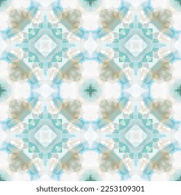 Diseño de patrones sin fisuras de mosaico de píxeles, Diseño textil de repetición. Impresión de tejido