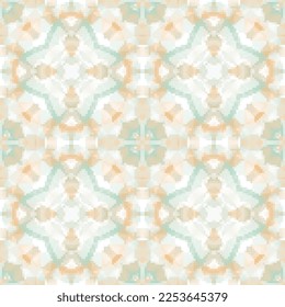 Pixel mosaic seamless pattern design, Repeat textile design. Fabric print