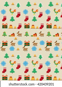 pixel new-year pattern