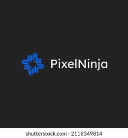 Pixel Ninja Techno abstraktes Tech-Logo-Design