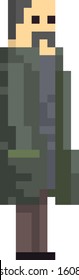 Pixel noir detective for games and applications