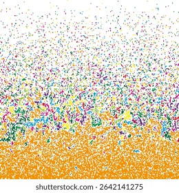 Pixel noise pattern. Colorful dot scatter. White gradient background. Abstract vector texture.