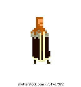 Pixel northern warrior for games and applications