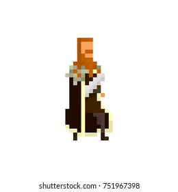 Pixel northern warrior for games and applications