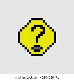 pixel object question mark image,question mark pixel board vector illustration